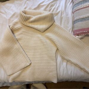 Banana Republic Cream Mock Neck Sweater
